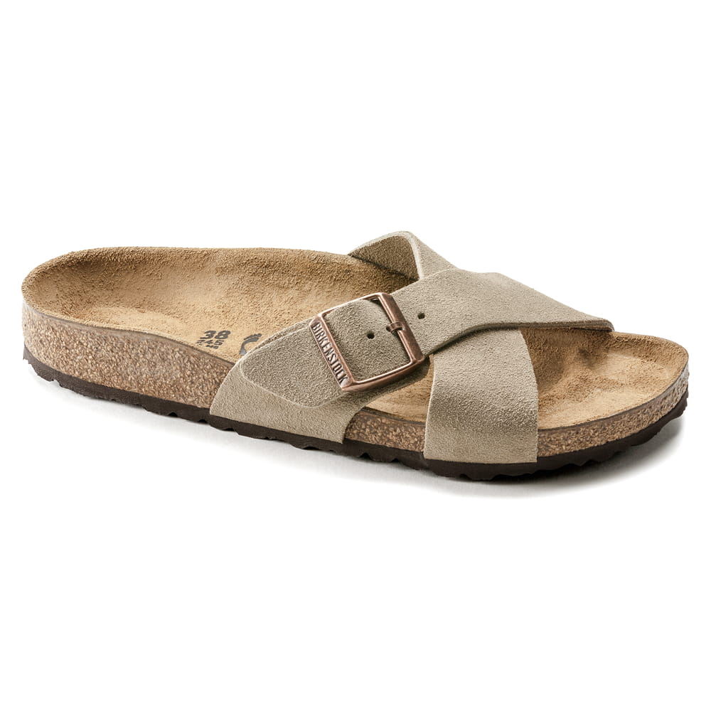 Birkenstock Taupe Color Siena Suede Leather