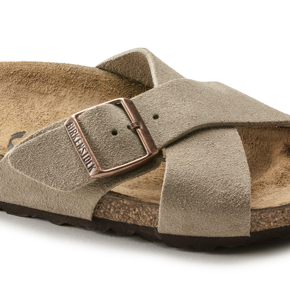 Birkenstock Taupe Color Siena Suede Leather details