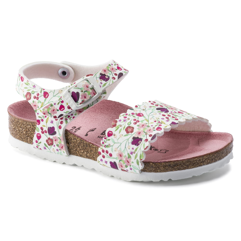 Birkenstock Meadow Flowers White Mila Kids Birko-Flor