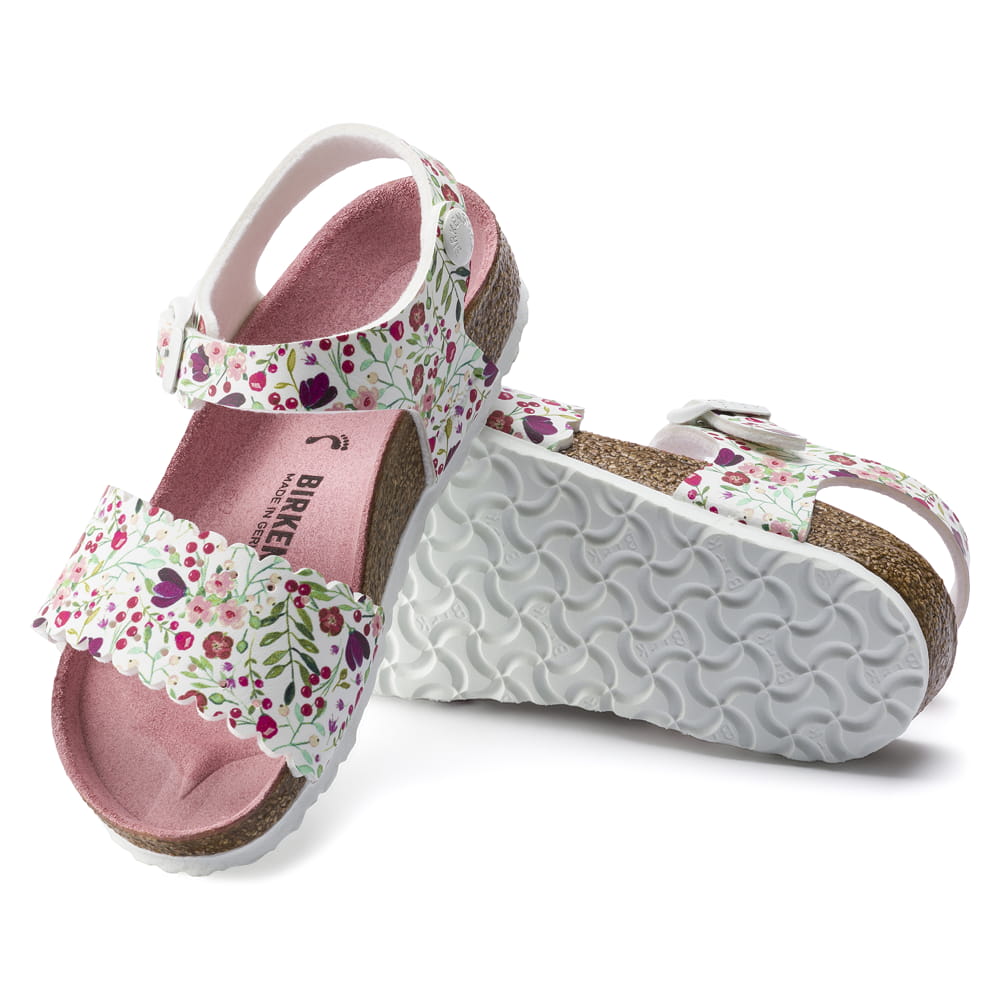 Birkenstock Meadow Flowers White Mila Kids Birko-Flor Detail Sole