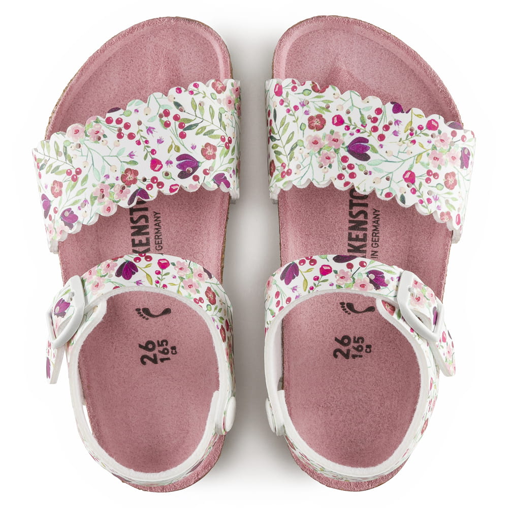 Birkenstock Meadow Flowers White Mila Kids Birko-Flor Detail Top