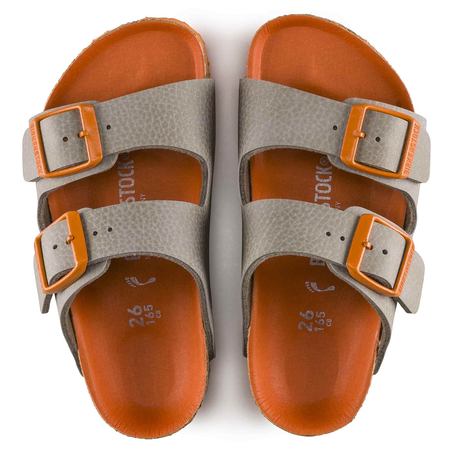 Birkenstock Beige Arizona Kids Birko-Flor Sandal pair view