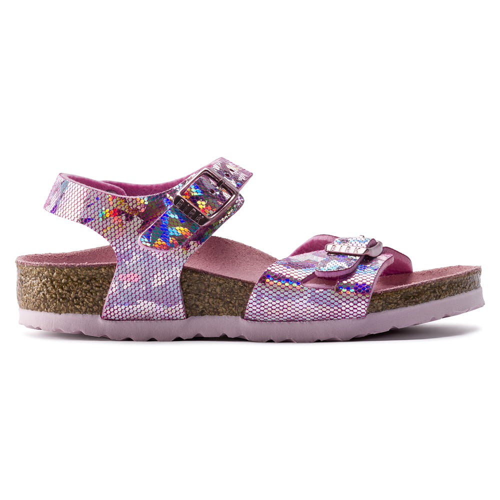 Birkenstock Pink Rio Kids Synthetics Sandal side view