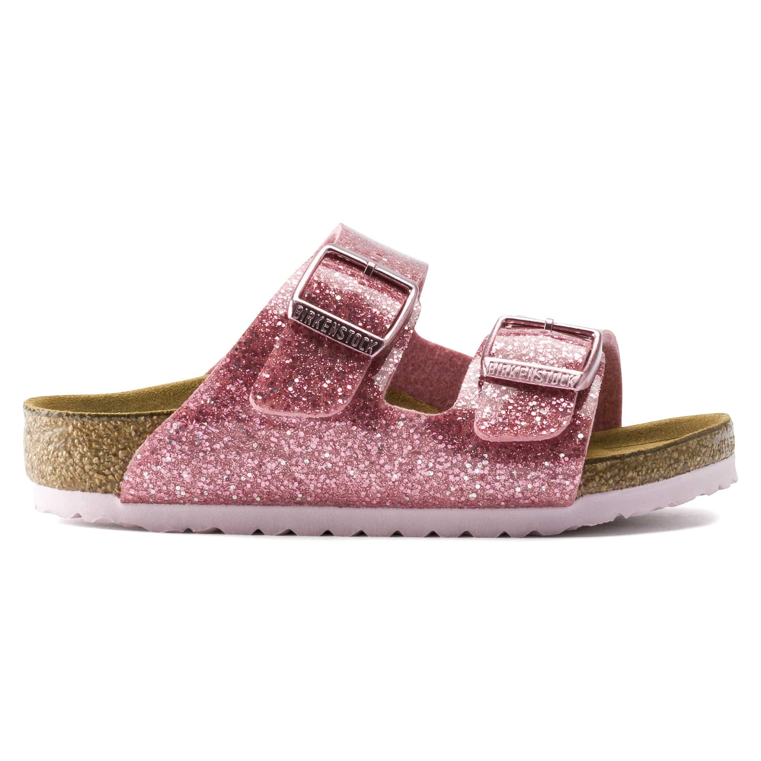 Birkenstock Cosmic Sparkle Old Rose Arizona Kids Birko-Flor side view