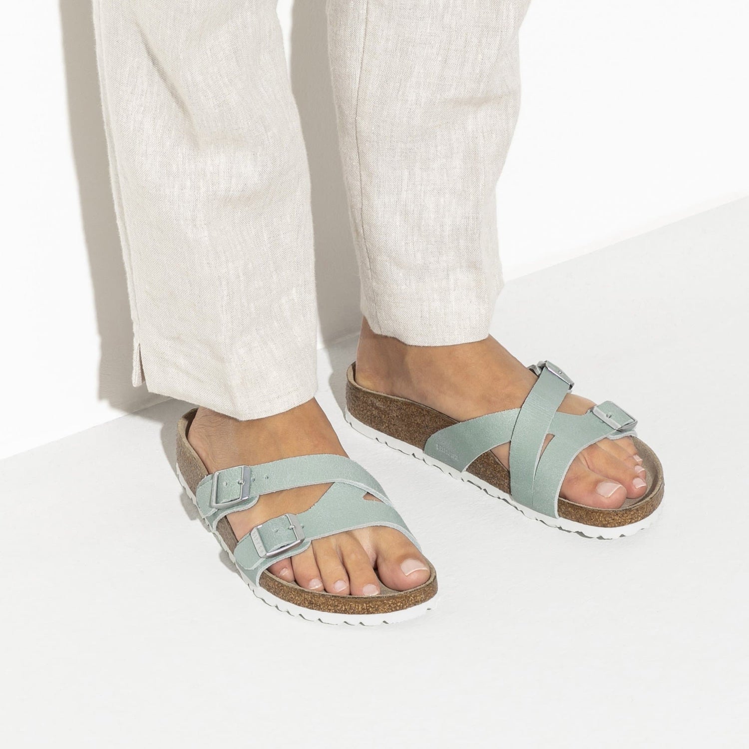 Yao Suede Leather Washed Metallic Mineral - BIRKENSTOCK