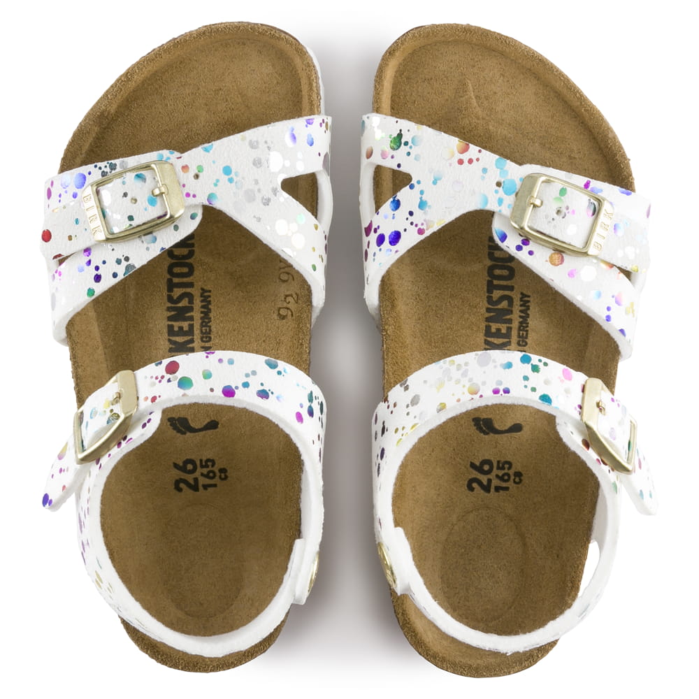 Birkenstock Confetti White Rio Kids Synthetics Front View