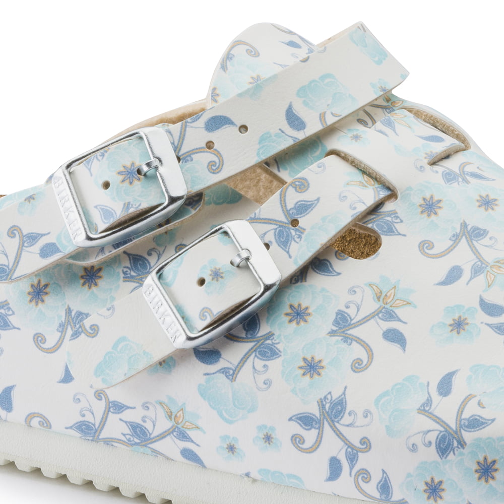 Birkenstock Blooming Roses Black Kay SL Birko-Flor Clog Closeup view