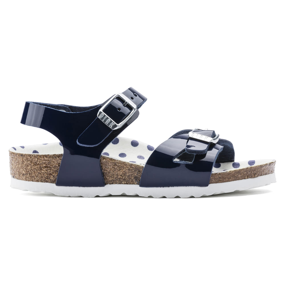 Birkenstock Rio Kids blue Birko-Flor Sandal Side Look