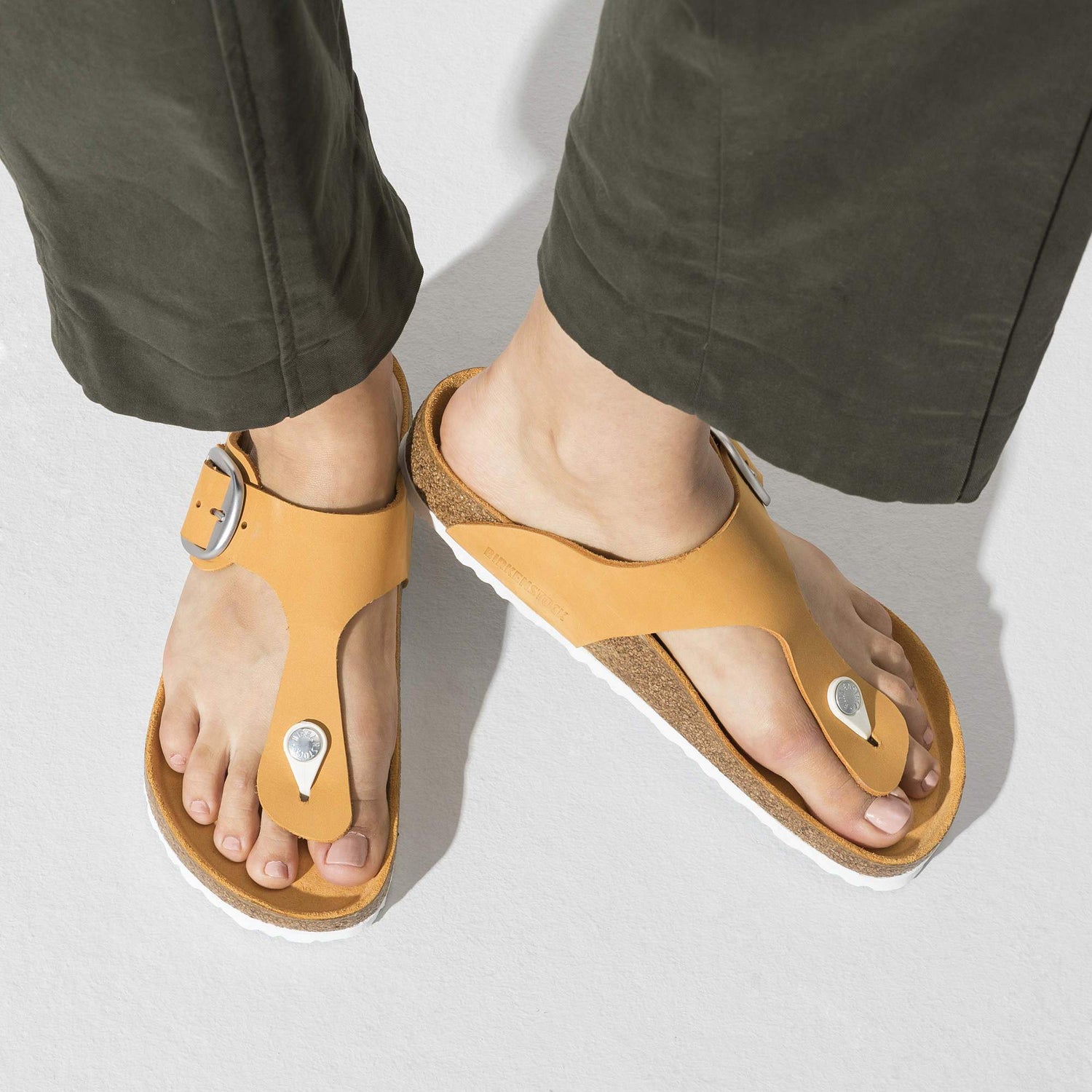 Gizeh Big Buckle Nubuck Leather - BIRKENSTOCK