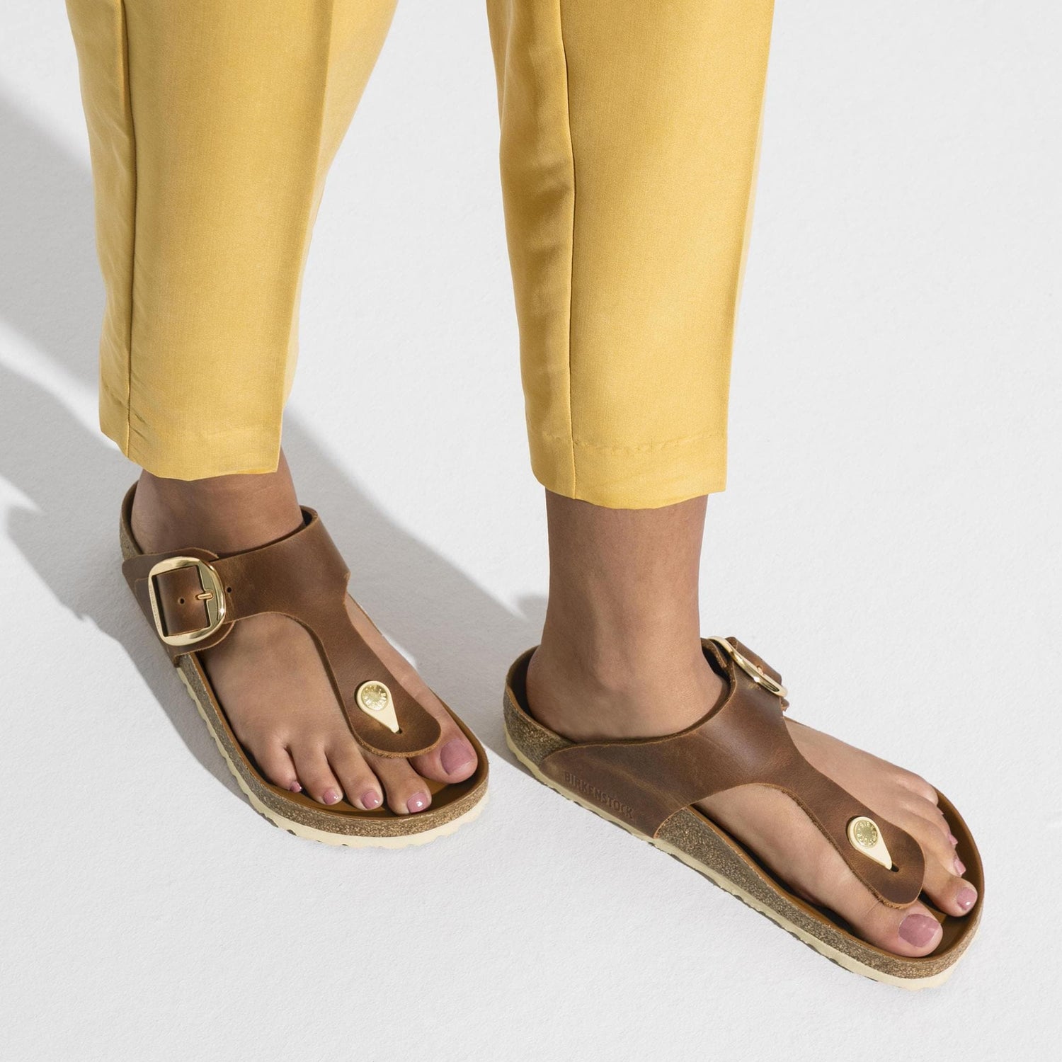 Gizeh Big Buckle Natural Leather - BIRKENSTOCK