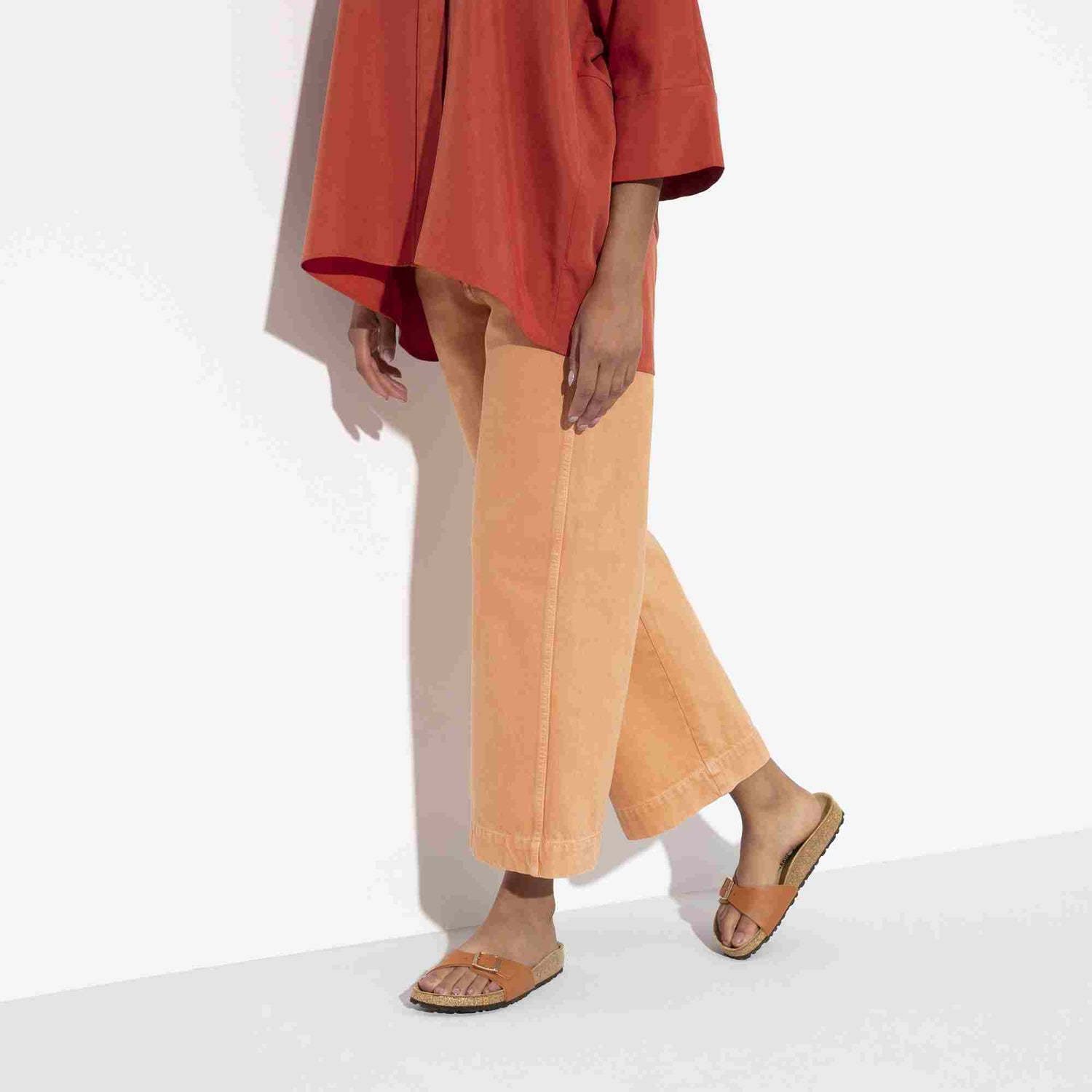Shop Birkenstock Brown/Ginger Madrid Birko-Flor 