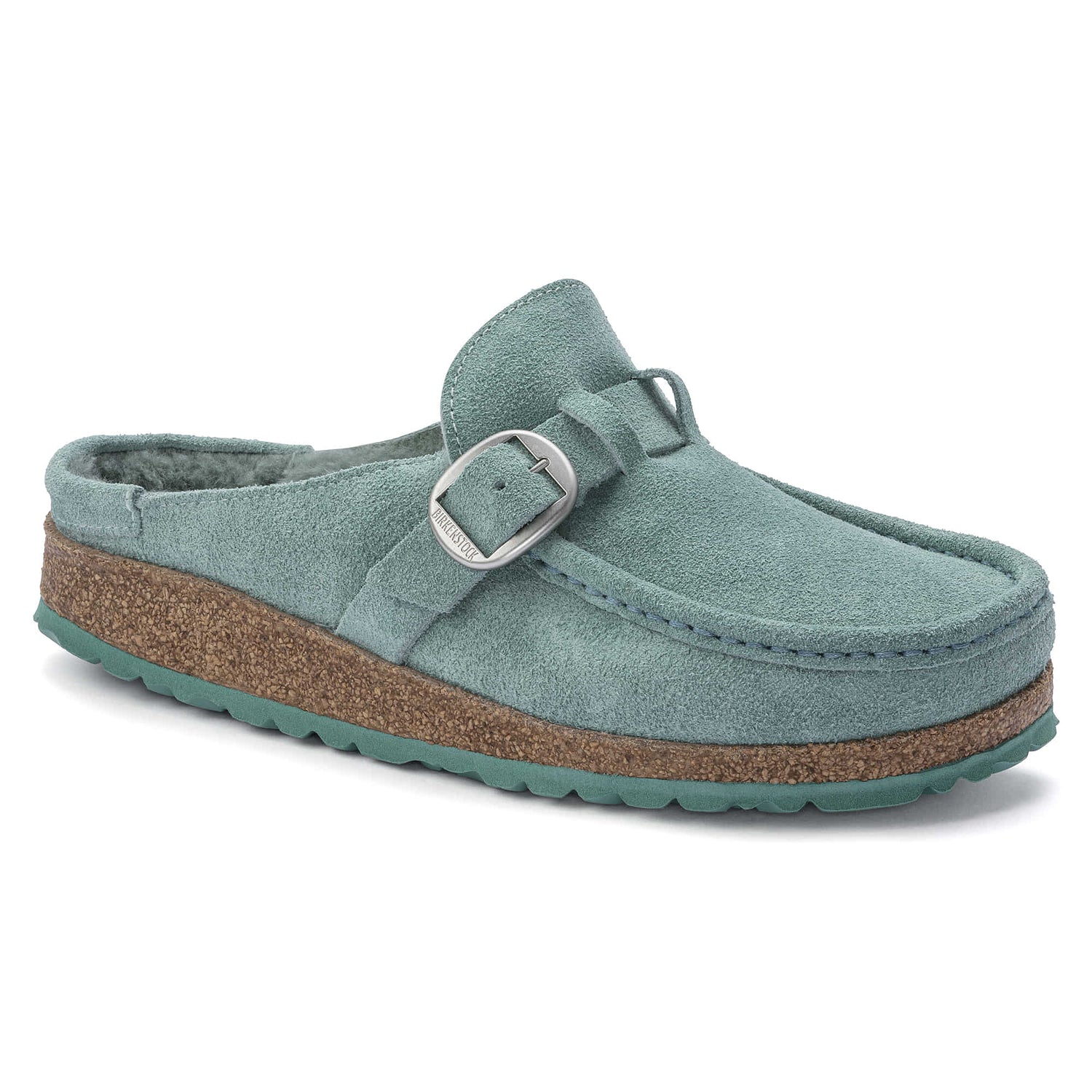 Birkenstock Buckley Shearling Suede Leather Clog