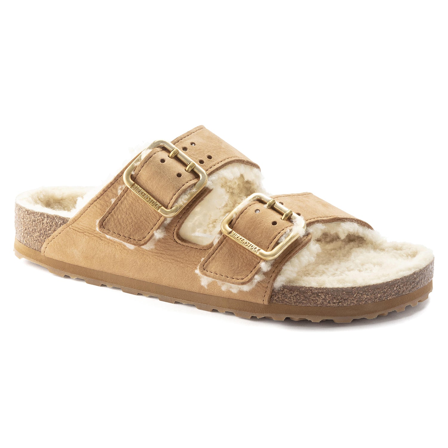 Birkenstock Arizona Bold brown Shearling Nubuck Leather