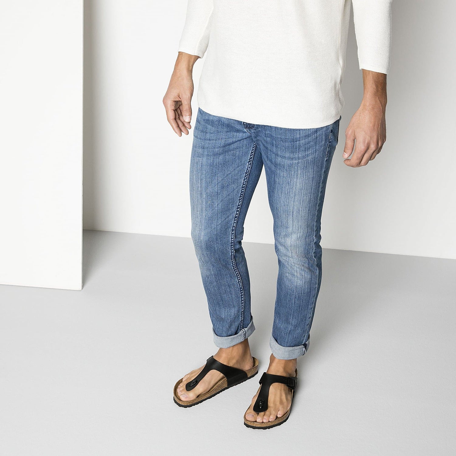 BIRKENSTOCK Gizeh Birko-Flor Blue Sandals 